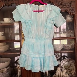 LoveShackFancy love shack fancy Natasha dress Petite. Aqua light blue